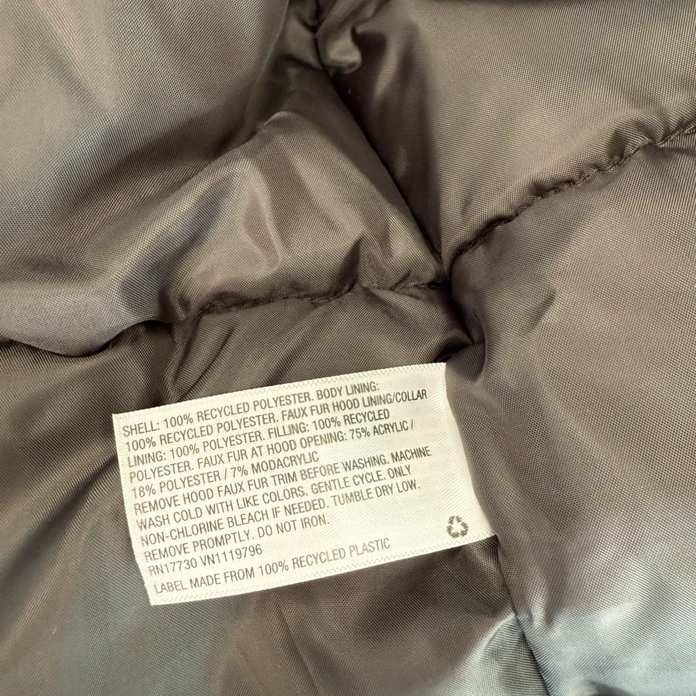 Universal Thread Dark Gray Fur-Trimmed Puffer Coat - Picture 8 of 8